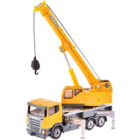 SIKU 1859, telescopische kraanwagen, 1:87, metaal/kunststof, geel, telescopische arm